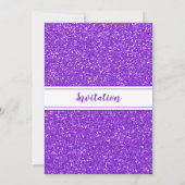 Invitation 50 & Fabuleux anniversaire Sparkly Purple Parties  (Dos)