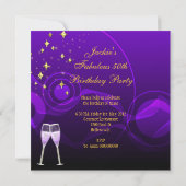 Invitation 50 Fabuleux Chaussures Champagne Purple Gold (Dos)