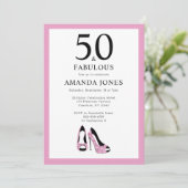 Invitation 50 & Fabuleux Cinquantième anniversaire fête (Debout devant)
