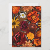 Invitation 50 & Fabuleux Couleur de soleil foncé Moody Floral (Dos)