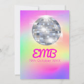 Invitation 50 Fabuleux Disco Tie Dye Pink Chic Anniversaire (Dos)