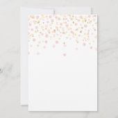 Invitation 50 & Fabuleux Elégant Anniversaire Confetti Pink G (Dos)