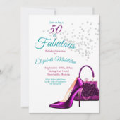 Invitation 50 Fabuleux Elégant Parties scintillant Chaussure  (Devant)