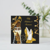 Invitation 50 Fabuleux et fantastique Champagne d'Or (Debout devant)