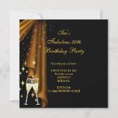 Invitation 50 Fabuleux et fantastique Champagne d'Or (Dos)