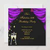 Invitation 50 Fabuleux et fantastique Champagne violet (Dos)