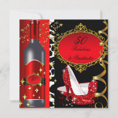 Invitation 50 & Fabuleux Fantastic Red Black Gold Anniversair (Devant)