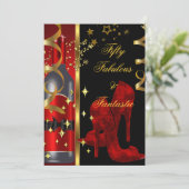 Invitation 50 & Fabuleux Fantastic Red Black Gold Anniversair (Debout devant)