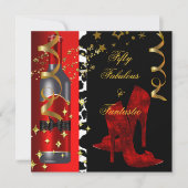 Invitation 50 & Fabuleux Fantastic Red Black Gold Anniversair (Devant)