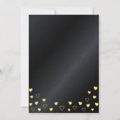 Invitation 50 & Fabuleux Faux Black Metallic & Gold Anniversa (Dos)