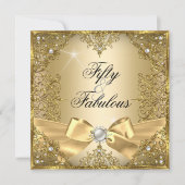 Invitation 50 Fabuleux Gold Pearl Bow 50e anniversaire (Devant)
