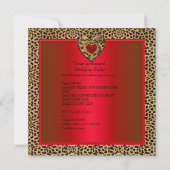 Invitation 50 & fabuleux Leopard Wild at Heart Black Gold Red (Dos)