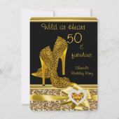 Invitation 50 & fabuleux Leopard Wild at Heart High Heels (Devant)