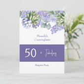 Invitation 50 & Fabuleux Lilacs pourpre Aquarelle II (Debout devant)
