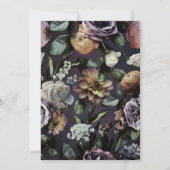 Invitation 50 & Fabuleux Moderne Dark Moody Purple Floral (Dos)