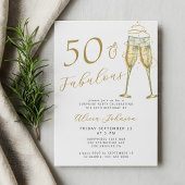 Invitation 50 & Fabuleux or 50e anniversaire fête