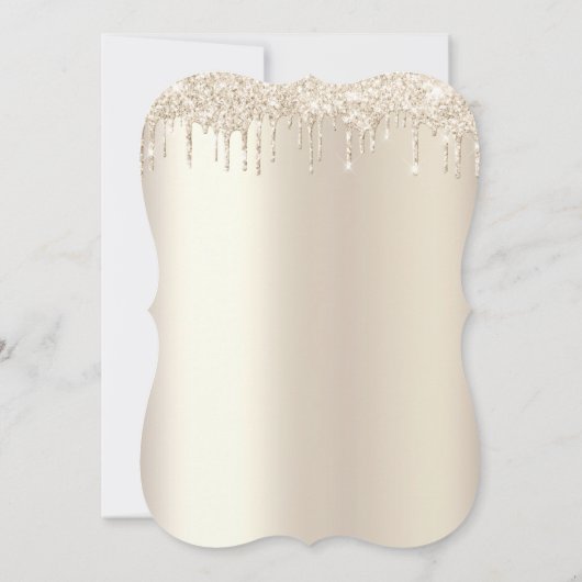 Invitation 50 Fabuleux Parties scintillant d'or fête d'annive (Dos)