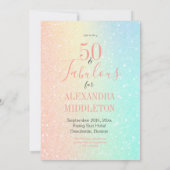 Invitation 50 Fabuleux Parties scintillant Français Chic Parf (Dos)