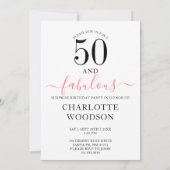 Invitation 50 Fabuleux Pink Agate Gold Parties scintillant Ch (Dos)