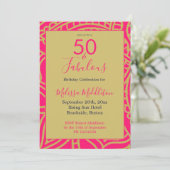 Invitation 50 Fabuleux Pink Gold Party (Debout devant)