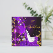 Invitation 50 & Fabuleux Purple Magenta fête d'anniversaire (Debout devant)