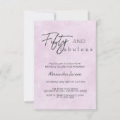 Invitation 50 & Fabuleux Rose Clair 50e Anniversaire (Devant)