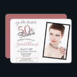 Invitation 50 & Fabuleux Rose Gold 50th Birthday Party Photo<br><div class="desc">50 & Fabuleux Rose Gold 50th Birthday Party Photo Invitation. Célébrez votre 50e anniversaire en style avec ces roses d'or et noir 50 et de fabuleuses invitations photos d'anniversaire. Un design moderne avec de l'or rose et du texte noir. Vous pouvez changer les couleurs, l'image et les textes et mettre...</div>