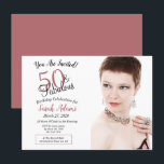 Invitation 50 & Fabuleux Rose Gold 50th Birthday Party Photo<br><div class="desc">50 & Fabuleux Rose Gold 50th Birthday Party Photo Invitation. Célébrez votre 50e anniversaire en style avec ces roses d'or et noir 50 et de fabuleuses invitations photos d'anniversaire. Un design moderne avec de l'or rose et du texte noir. Vous pouvez changer les couleurs, l'image et les textes et mettre...</div>