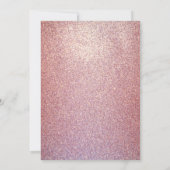 Invitation 50 Fabuleux Rose Gold Parties scintillant fête d'a (Dos)