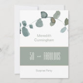 Invitation 50 & Fabuleux Sage Simple Anniversaire (Devant)