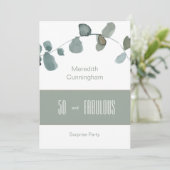 Invitation 50 & Fabuleux Sage Simple Anniversaire (Debout devant)