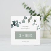 Invitation 50 & Fabuleux Sage Simple Carré d'anniversaire (Debout devant)