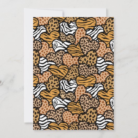 Invitation 50 & Fabuleux Turquoises Coeurs sauvages Cinquante (Dos)