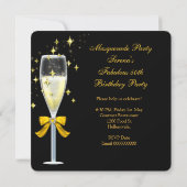 Invitation 50 & Fabulous Gold Black Masquerade Party (Dos)