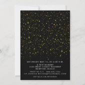 Invitation 50 & Fabulous Parties scintillant Black Rose Gold  (Dos)