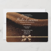 Invitation 50 & Fabulous Photo Gold Black Bow 50e anniversair (Dos)
