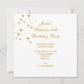 Invitation 50 Fabulux Anniversaire Champagne Doré (Dos)