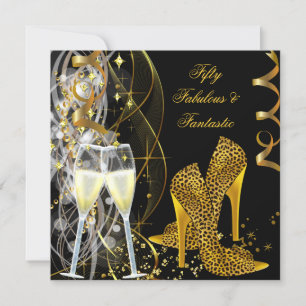Invitation 50 Fabulux et Fantastiques Fête au Champagne au Lé