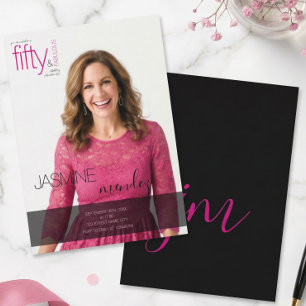 Invitation 50 & Fabulux Superposition de photo Monogramme Ann