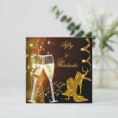 Invitation 50 & Fantastic Fabuleux Chaussures Champagne Or (Debout devant)