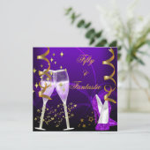 Invitation 50 & Fantastic Purple Gold Chaussures (Debout devant)