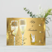 Invitation 50 & Fantastique Elegant Champagne Heels Gold (Debout devant)