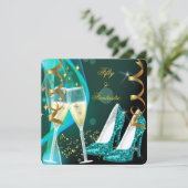 Invitation 50 & Fantastique Fabuleux Gold Turquoise talons ha (Debout devant)