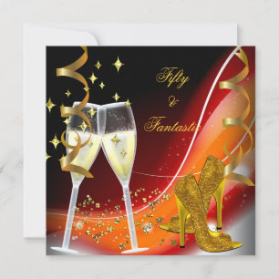 Invitation 50 & Fantastique Fabuleux Or Rouge Orange