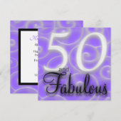 Invitation 50 is Fabulous Birthday Invite (Devant / Derrière)