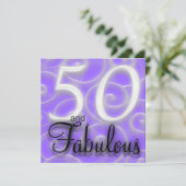 Invitation 50 is Fabulous Birthday Invite (Debout devant)