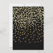 Invitation 50 jalon vin mousseux or parties scintillant noire (Dos)