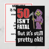 Invitation 50 n'est pas mortel mais vieux vieux gros Invitati (Devant / Derrière)