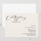 Invitation 50 Voyages autour du soleil moderne fête d'anniver (Devant / Derrière)