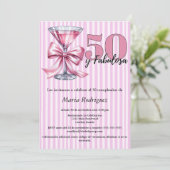 Invitation 50 y Fabulosa Pink Martini espagnol 50e anniversai (Debout devant)